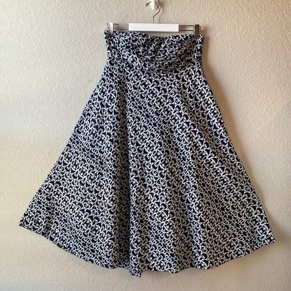 J CREW Strapless Midi Dress Blue Size 4 - Picture 5 of 13